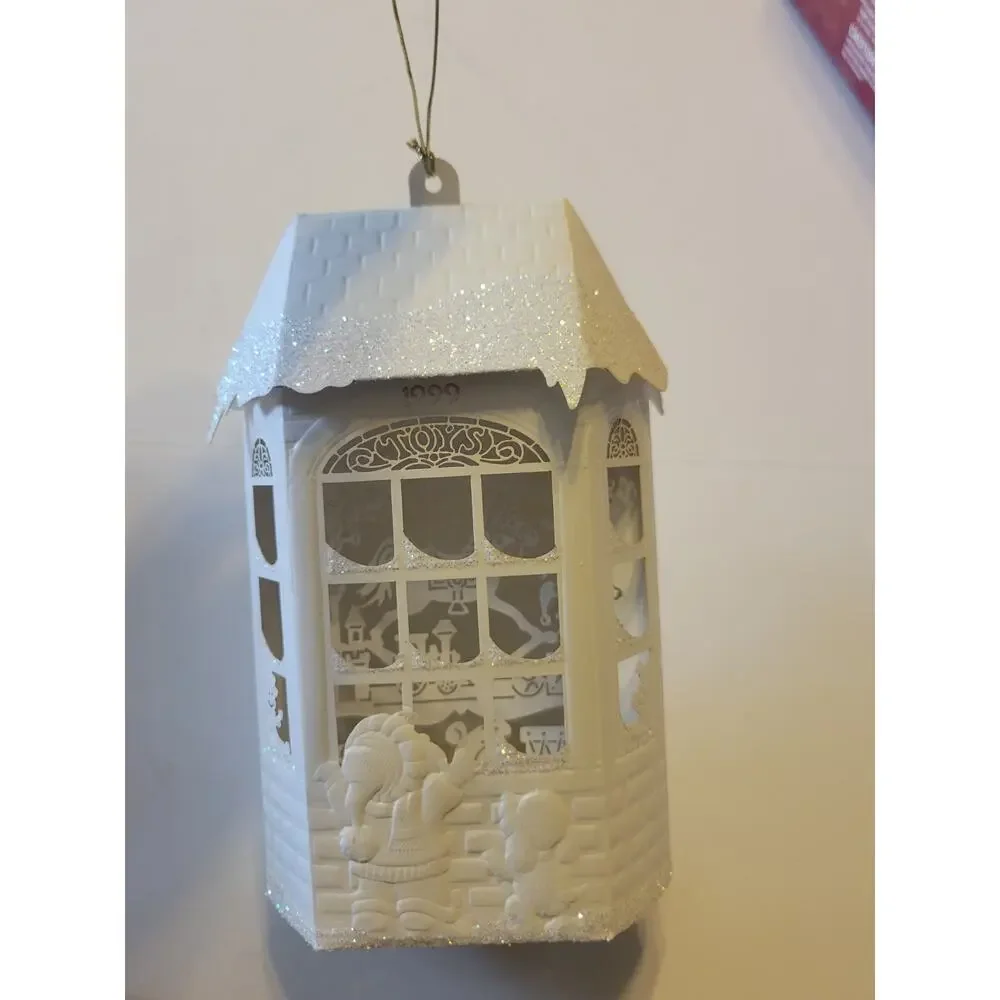 2 Hallmark 1999 Laser Gallery Inside Santa's Workshop & Xmas in Bloom Orig Boxes